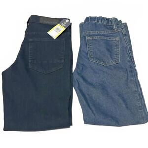 Two Pair Straight Fit Blue Jeans - Nautica & Old Navy - Boys 12
